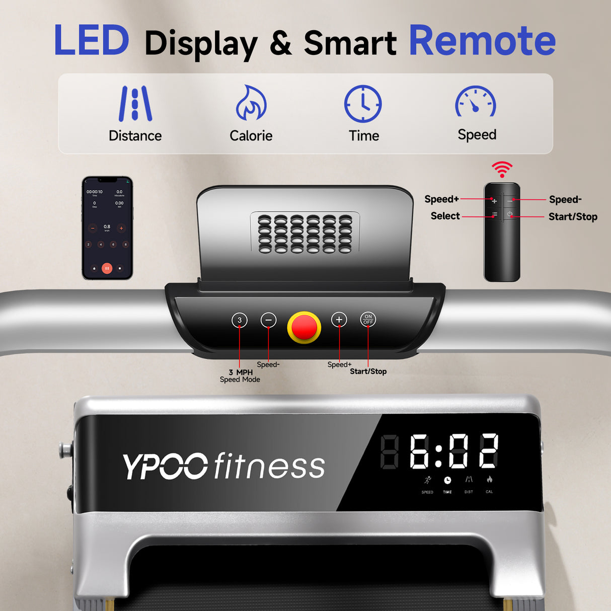 YPOO ZP02 Folding Incline Treadmill,Sliver Color