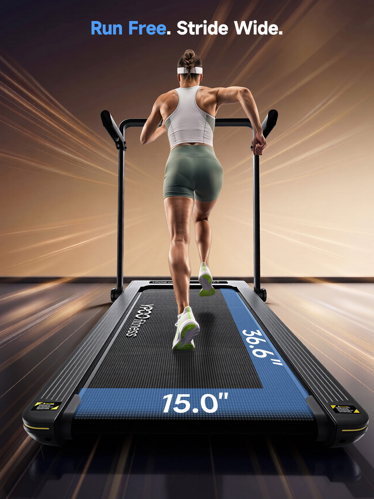 YPOO Ultra Slim Walking Pad Treadmill with 14% Incline, Under Desk Walking Pad with Auto-Maintenance System Belt, Smart App & Remote Control, Portable Treadmill for Home Office, 350LBS Capacity