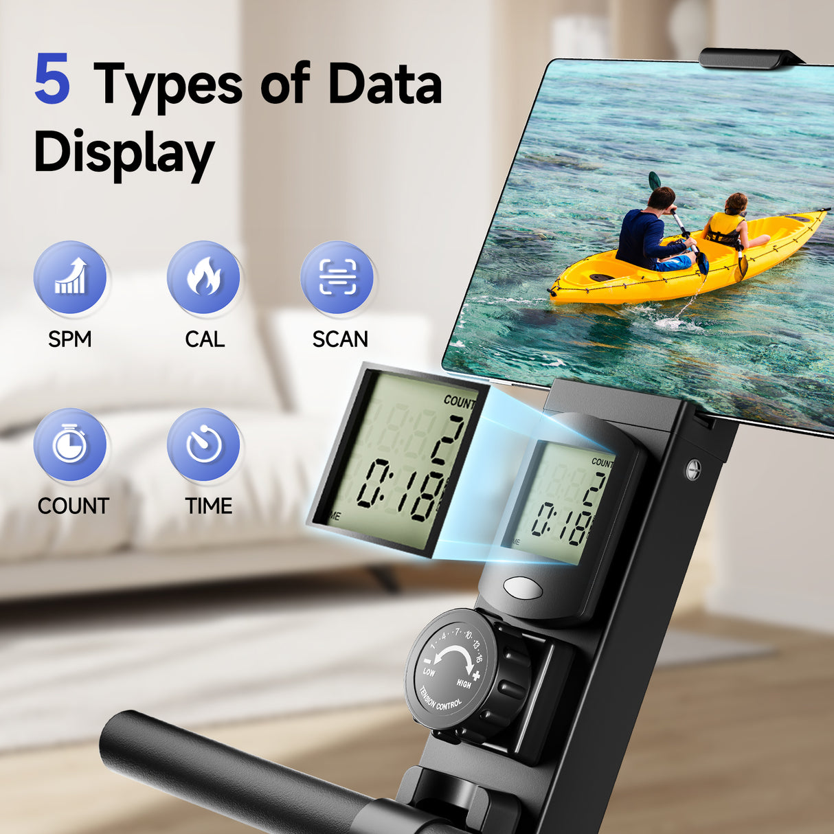 YPOO Magnetic Rowing Machines, 16 Levels Resistance