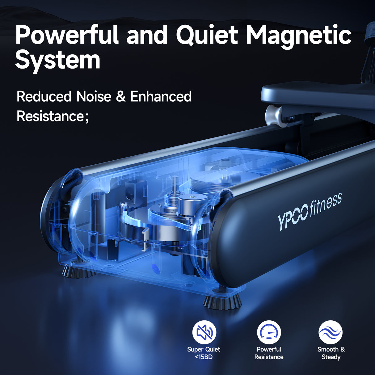 YPOO Magnetic Rowing Machines, 16 Levels Resistance