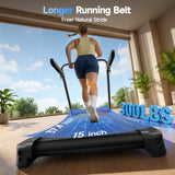 YPOO 13% Incline Walking Pad Treadmills with Handles, Under Desk Treadmills for Home Office, 6.2MPH Quiet Foldable Walking Pad with RGB Light, 300LBS Capacity