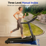 YPOO Auto-Folding Incline Treadmill with Bluetooth Speaker