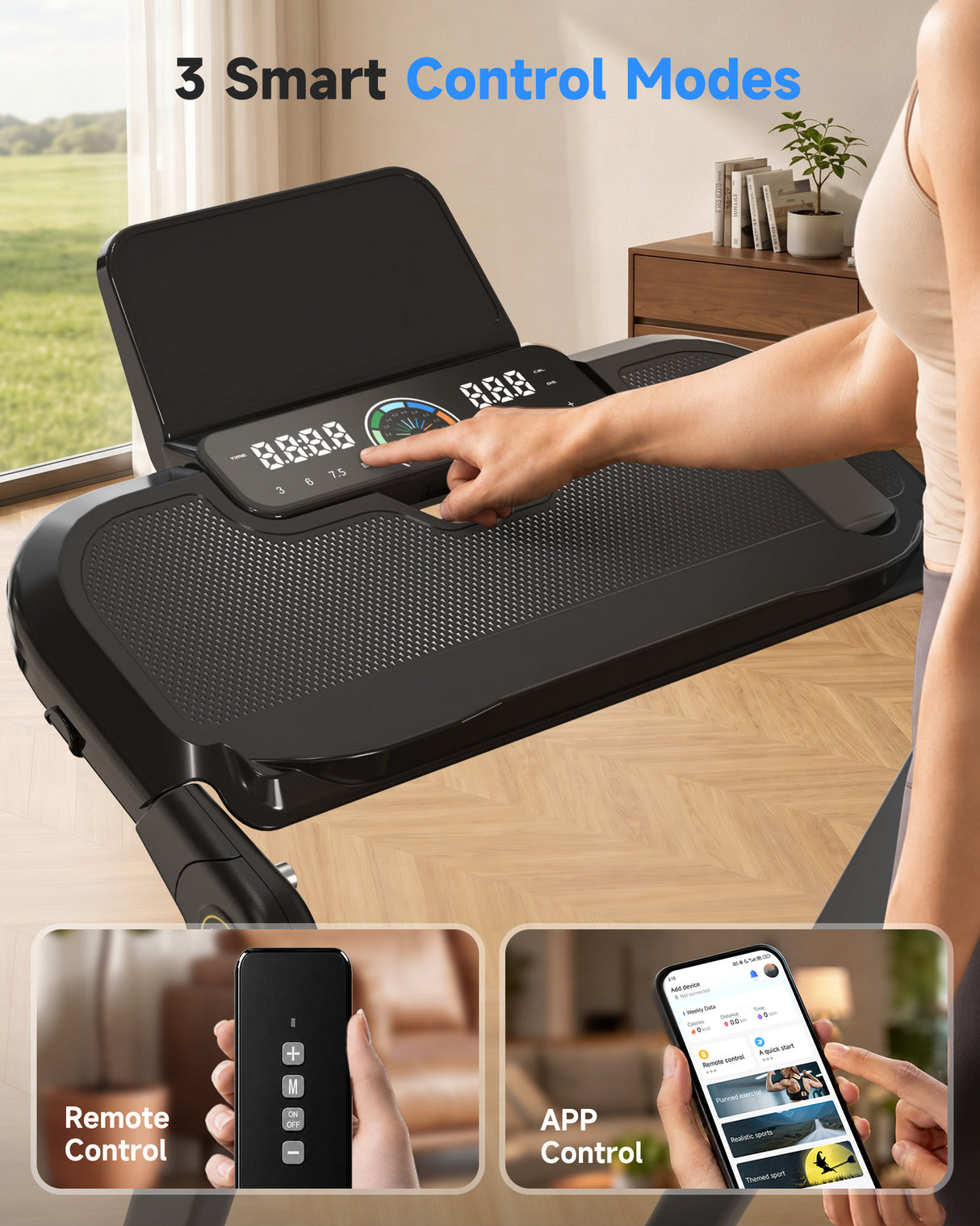 YPOO 13% Incline Treadmill, Walking Pad Treadmill with Handle Bar, Portable Folding Walking Treadmills for Home with Desk & App