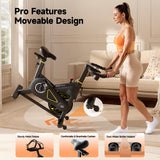 YPOO X3 Exercise Bike, Adjustable Magnetic Resistance Stationary Bikes for Home Cardio with Exclusive App, Indoor Bike with 330lbs Weight Capacity Comfortable Seat, Tablet Mount and Fitness Courses