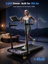 YPOO Ultra Slim Walking Pad Treadmill with 14% Incline, Under Desk Walking Pad with Auto-Maintenance System Belt, Smart App & Remote Control, Portable Treadmill for Home Office, 350LBS Capacity