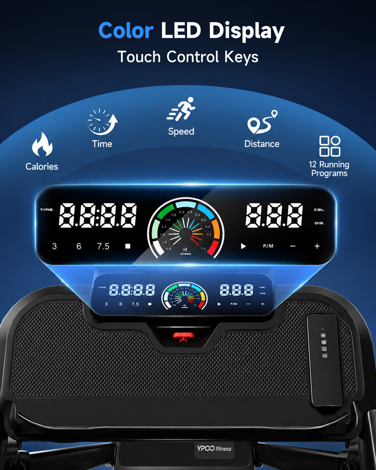 YPOO 13% Incline Treadmill, Walking Pad Treadmill with Handle Bar, Portable Folding Walking Treadmills for Home with Desk & App