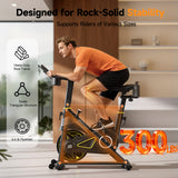 YPOO X3 Exercise Bike, Adjustable Magnetic Resistance Stationary Bikes for Home Cardio with Exclusive App, Indoor Bike with 330lbs Weight Capacity Comfortable Seat, Tablet Mount and Fitness Courses