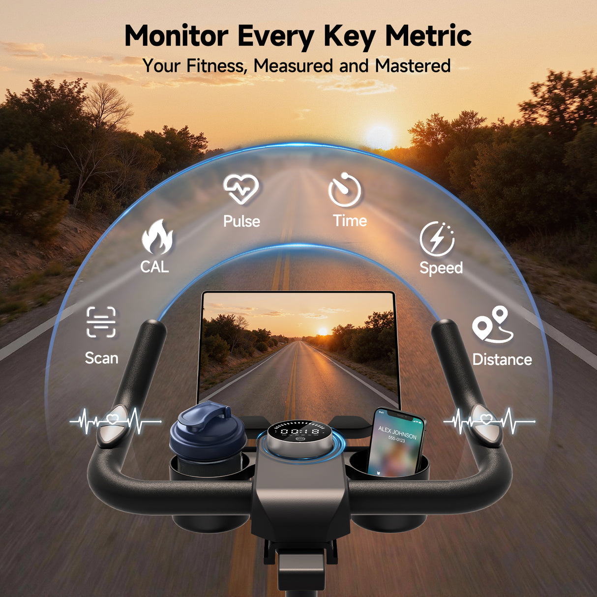 YPOO X5 Exercise Bike, Adjustable Magnetic Resistance Stationary Bikes for Home Cardio with Exclusive App, Indoor Bike with 330lbs Weight Capacity Comfortable Seat, Tablet Mount and Fitness Courses