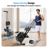 YPOO Rowing Machine for Home, 350 LB Capacity, 16-Level Silent Resistance, Magnetic Rowing Machines for Home Foldable, Full-Body Workout Compact Rowing Machine for Cardio & Strength with APP Support